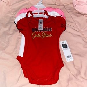 Brand new baby girl buccaneers onesies